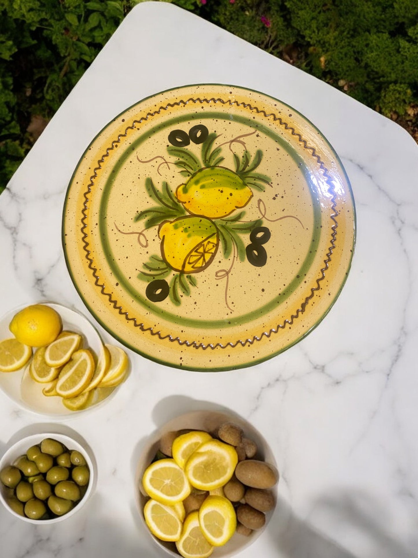 Dessous de Plat en Céramique Artisanale - Motif Citron Provençal