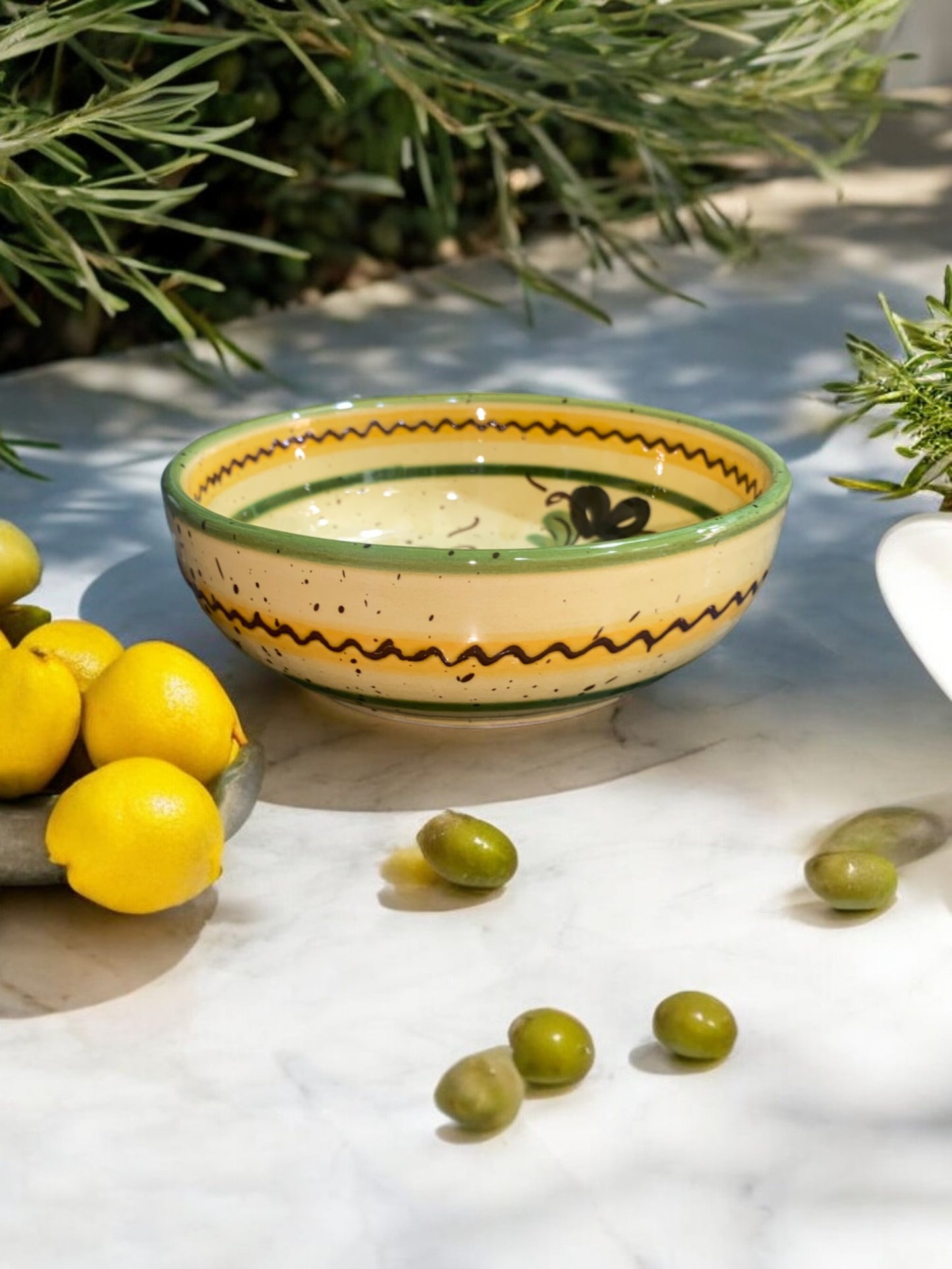 Moyenne Coupelle en Céramique Artisanale - Motif Citron Provençal