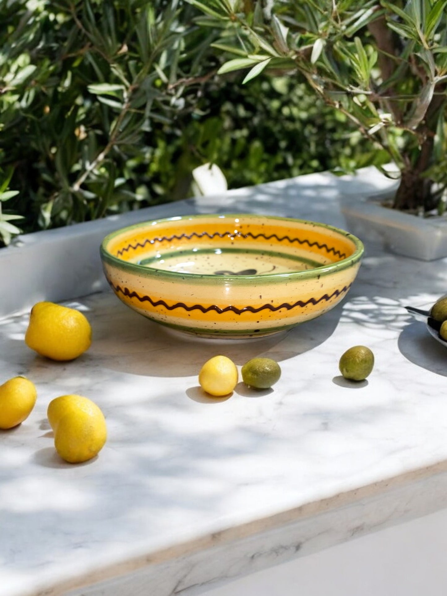 Petite Coupelle Apéritif en Céramique Artisanale - Motif Citron Provençal