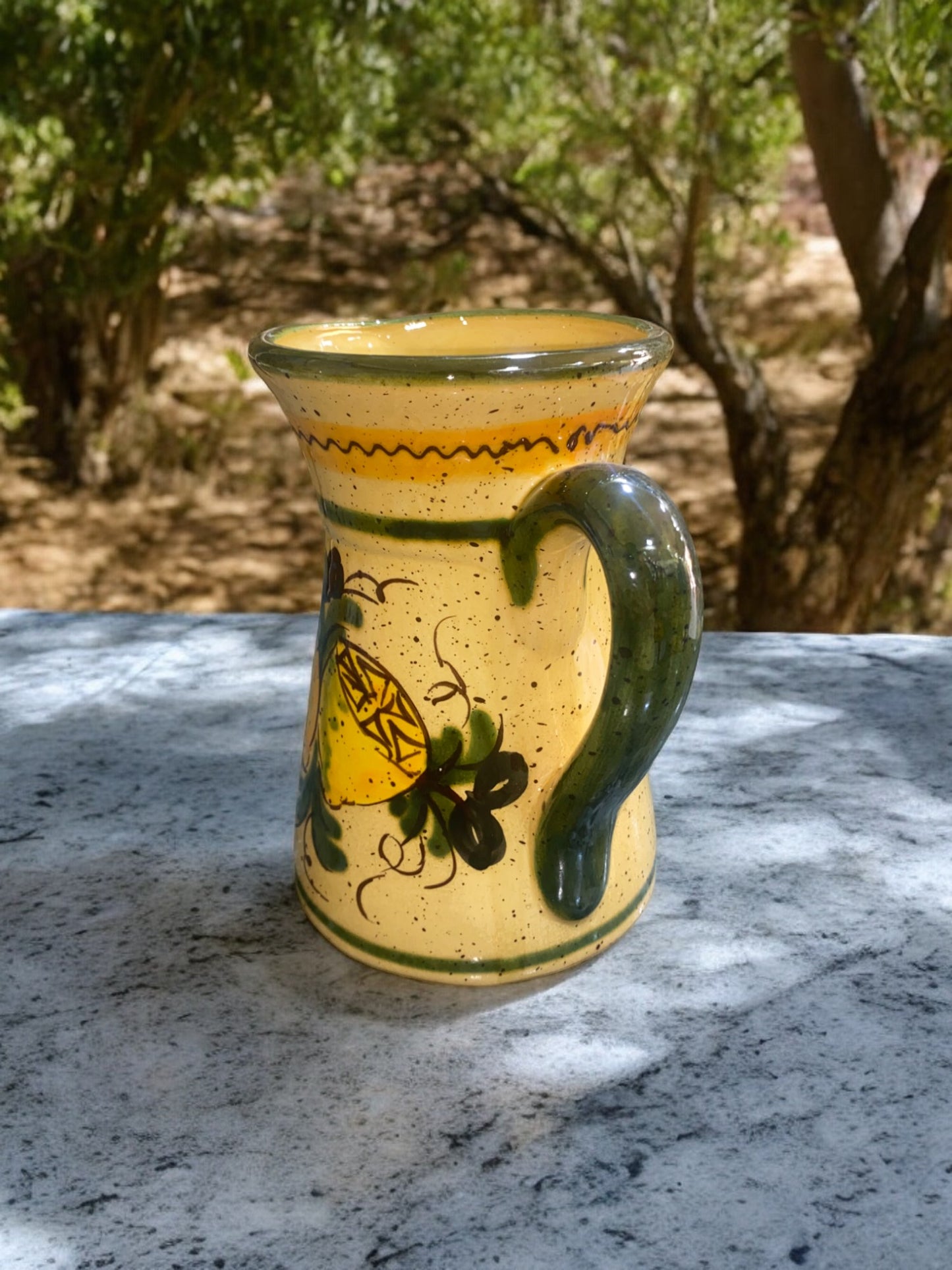 Pichet en Céramique Artisanale - Motif Citron Provençal