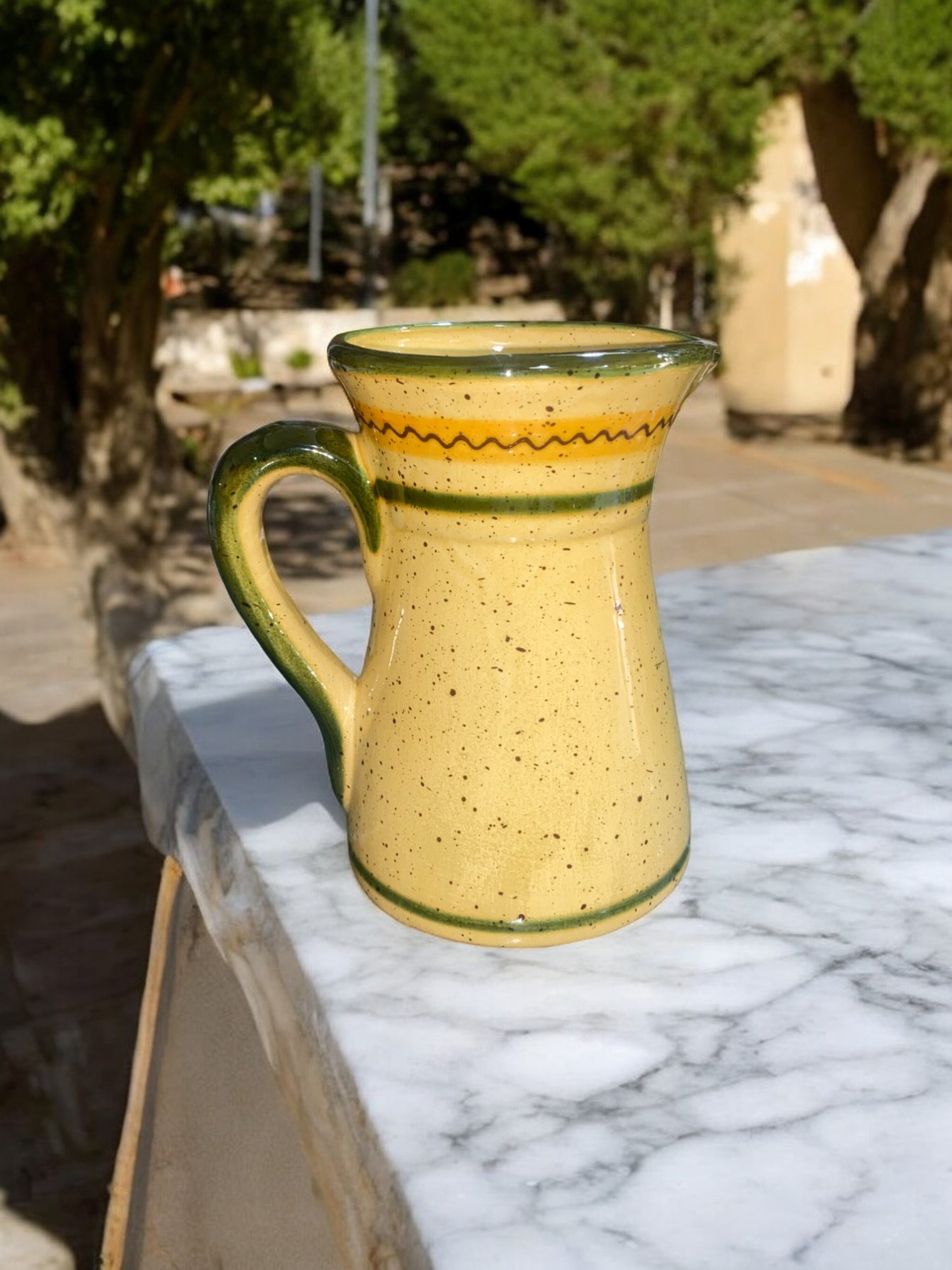Pichet en Céramique Artisanale - Motif Citron Provençal