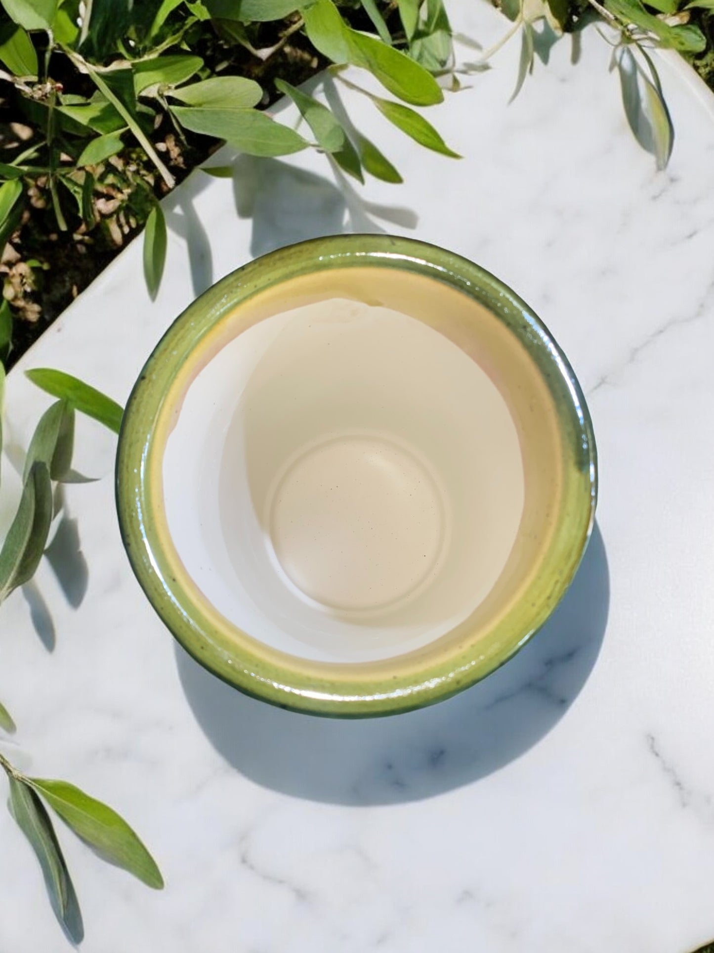 Portautensili Grande in Ceramica Artigianale con Motivi Provenzali di Limoni