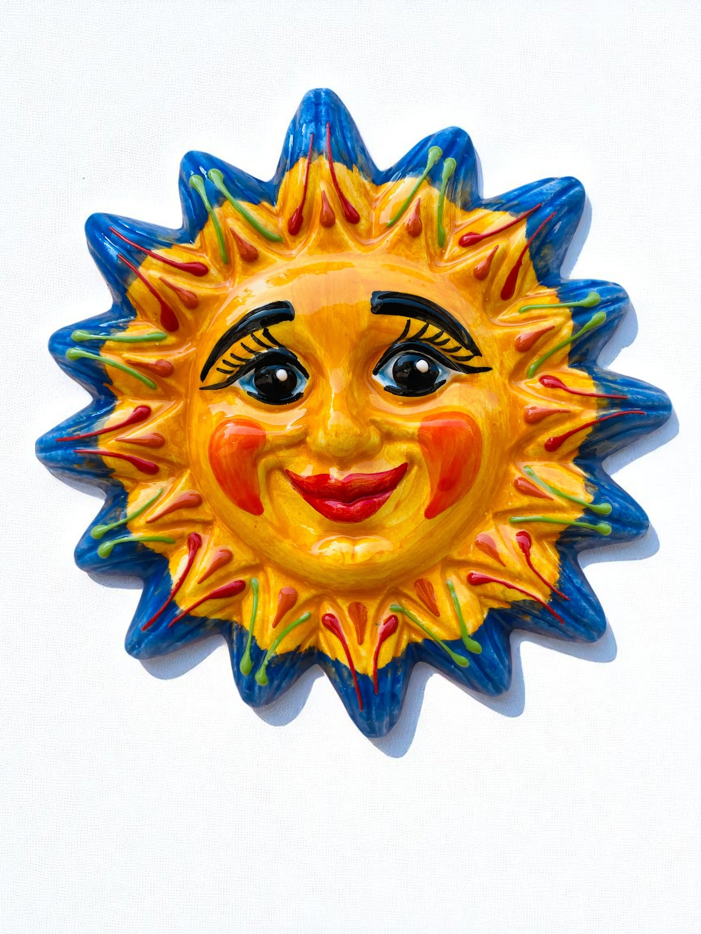 Petit Soleil Coloré en Céramique Artisanale