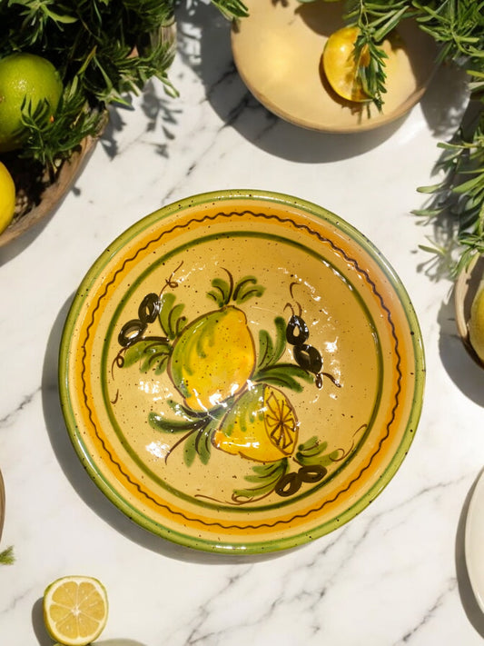 Bol Moyen Oval en Céramique Artisanale - Motif Citron Provençal