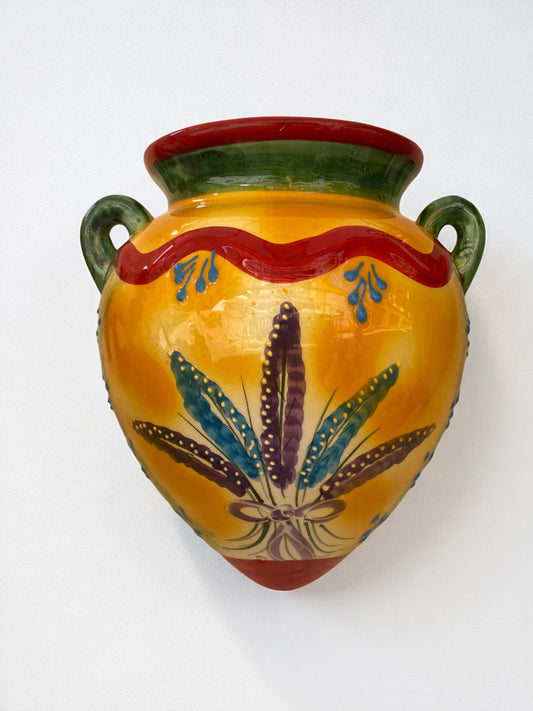 Grande vaso in ceramica fatto a mano - Motivo lavanda provenzale