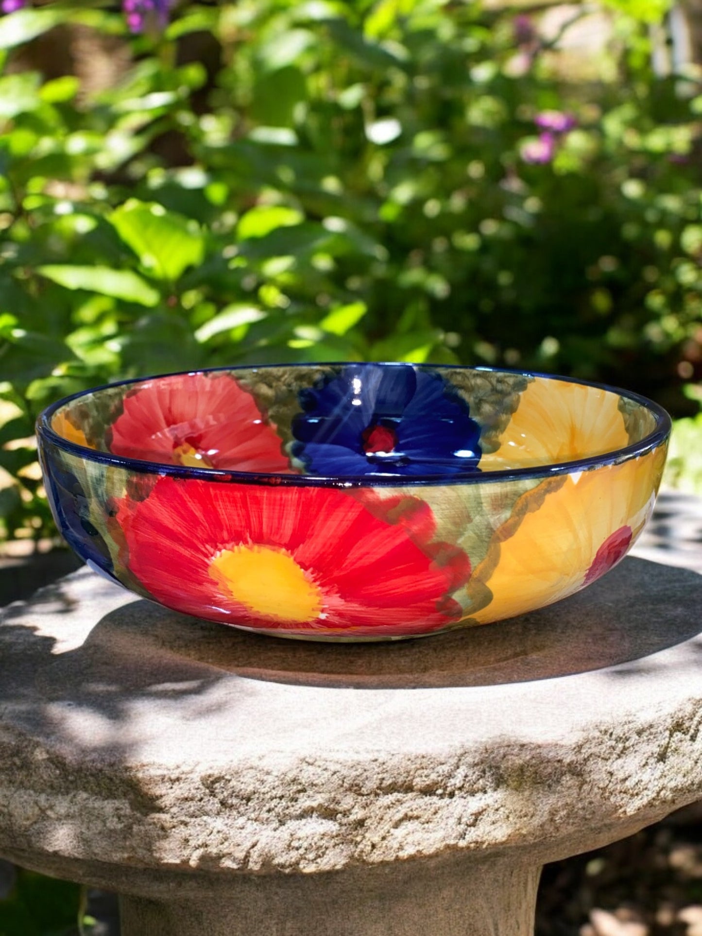 Coupe à Fruits en Céramique Artisanale - Motif Trio