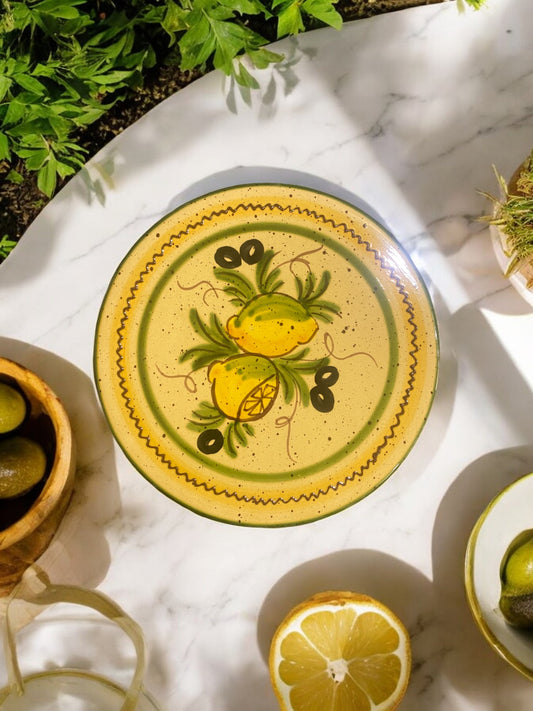 Dessous de Plat en Céramique Artisanale - Motif Citron Provençal