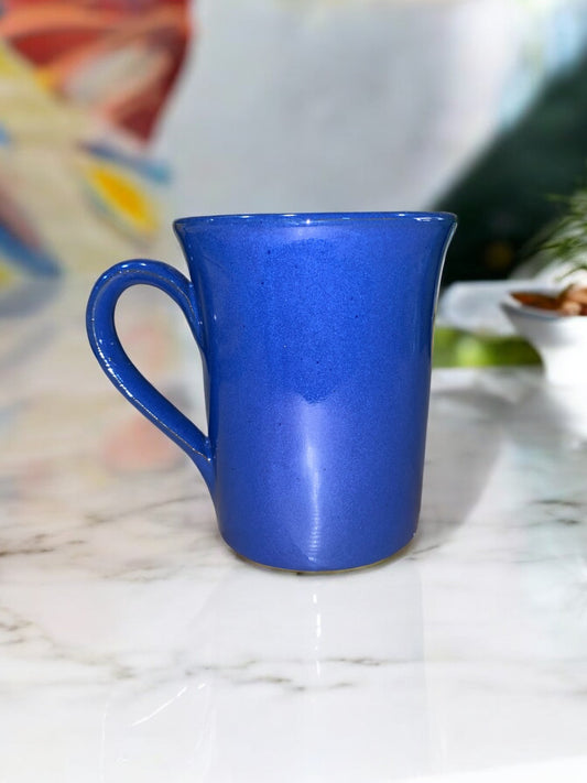 Mug Droit Artisanal en Terre Cuite Bleu Nuit