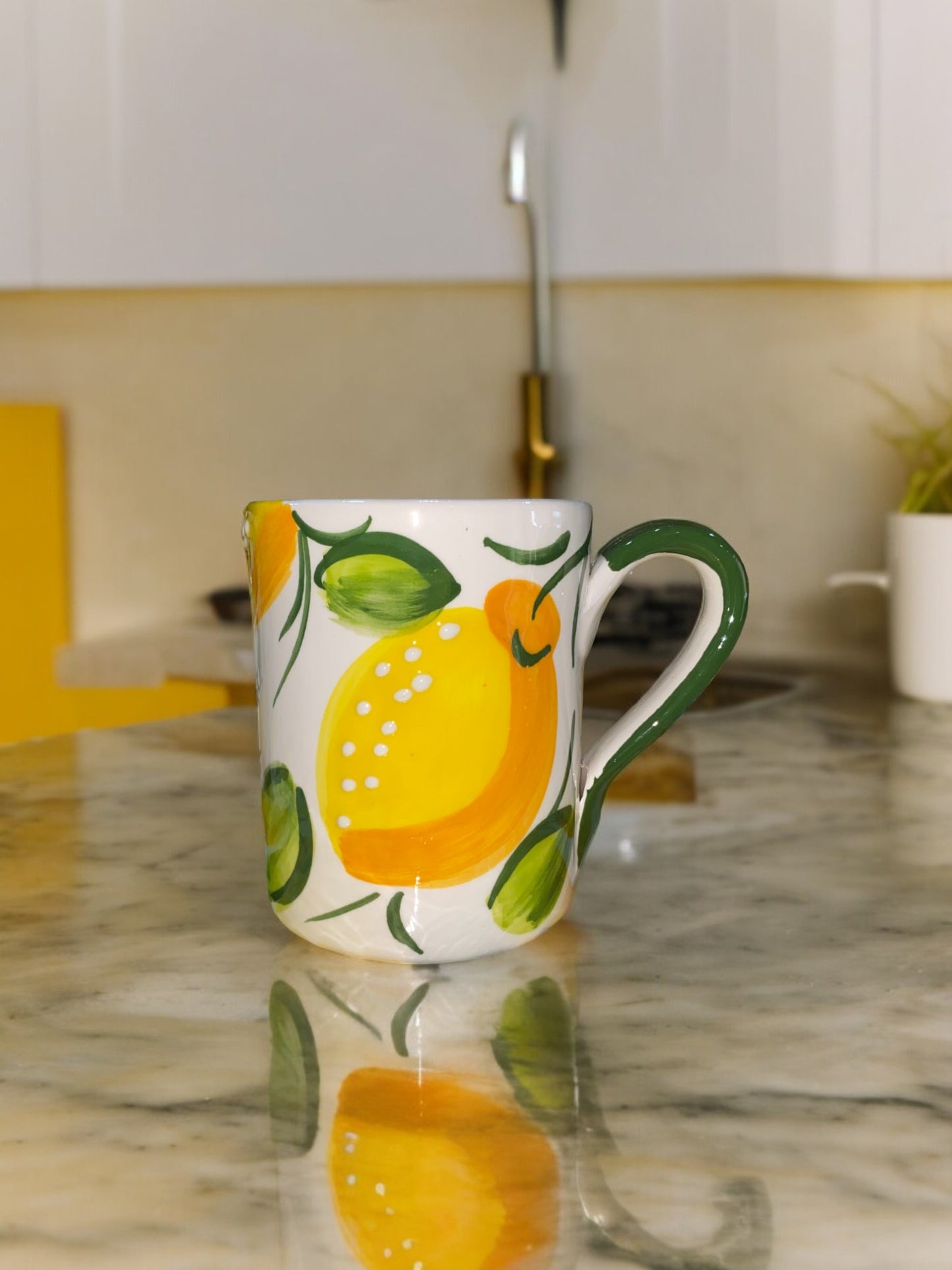 Mug en Céramique Artisanale - Motifs Citrons