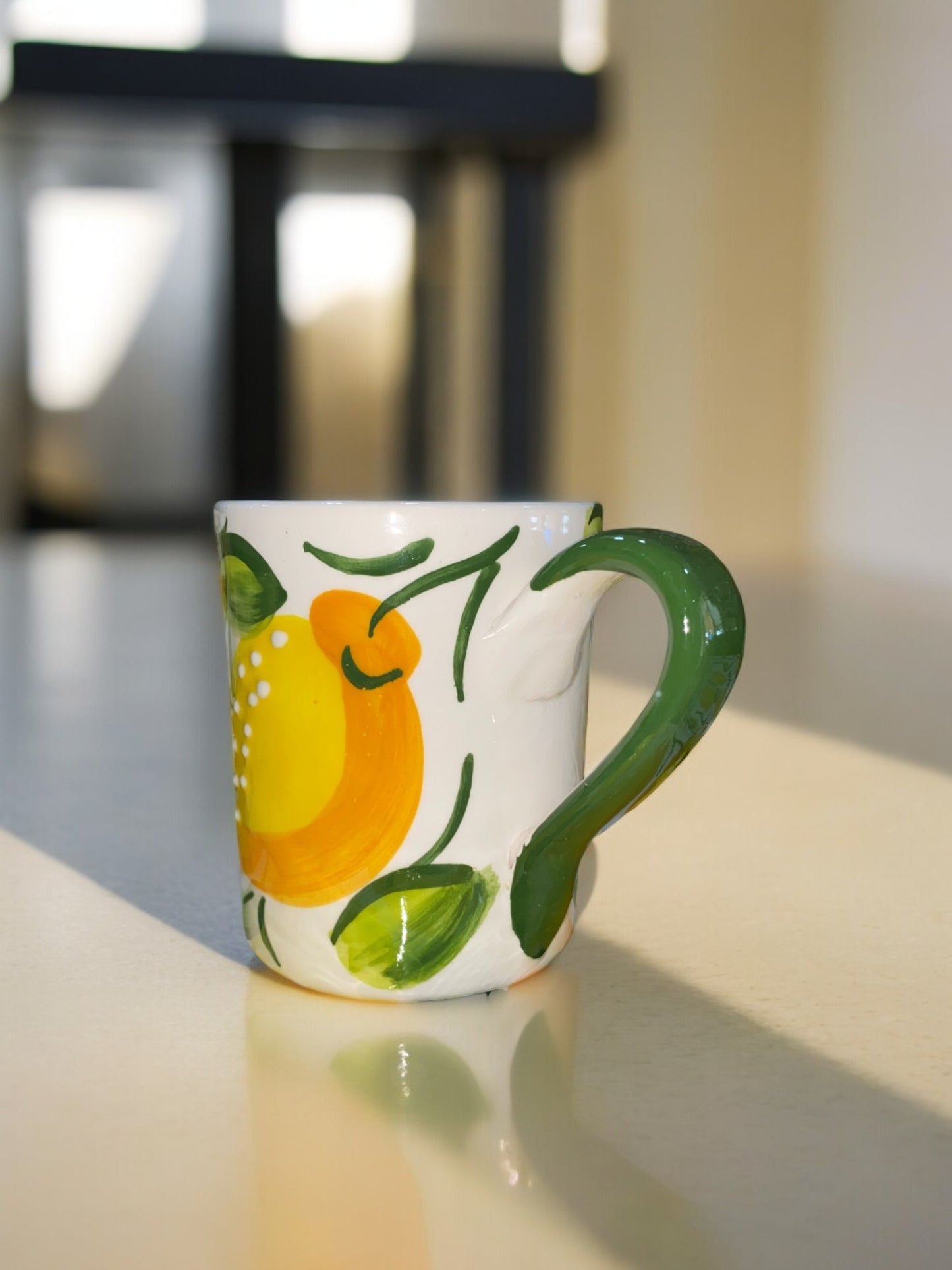 Mug en Céramique Artisanale - Motifs Citrons