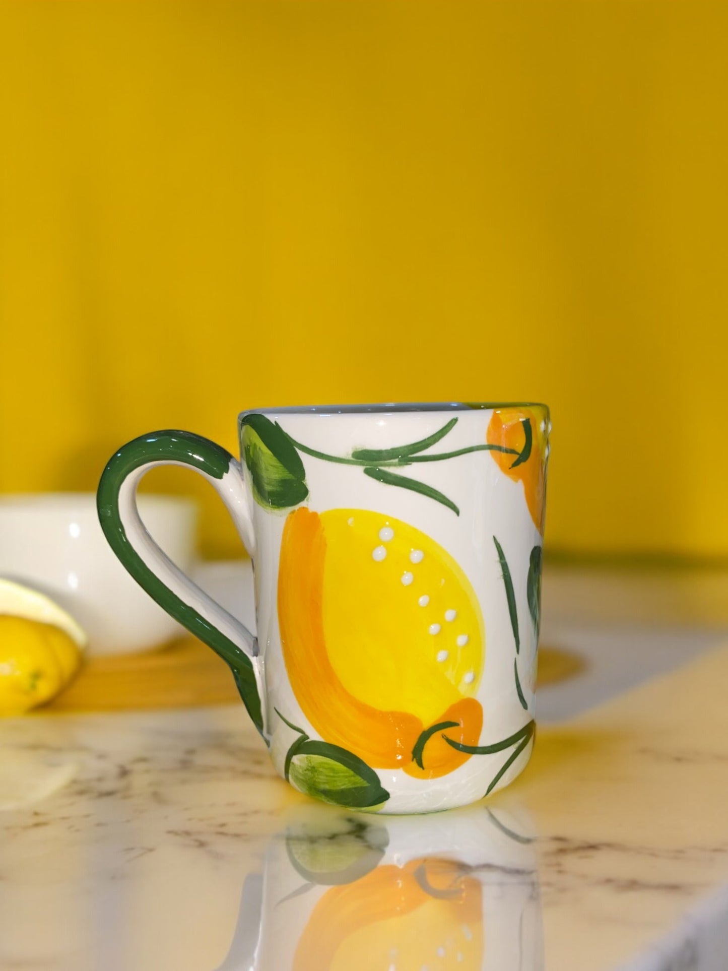 Mug en Céramique Artisanale - Motifs Citrons