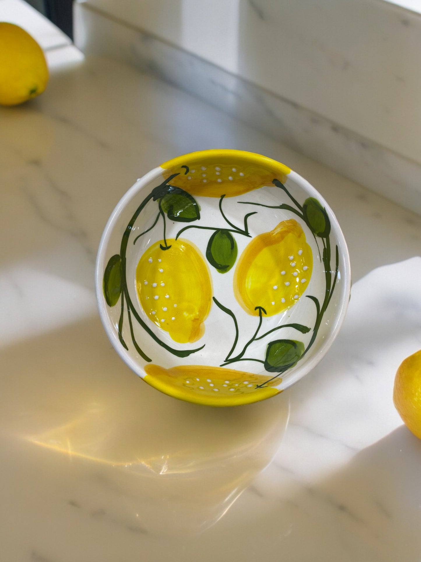 Petite Coupelle Apéritif en Céramique Artisanale - Motifs Citrons