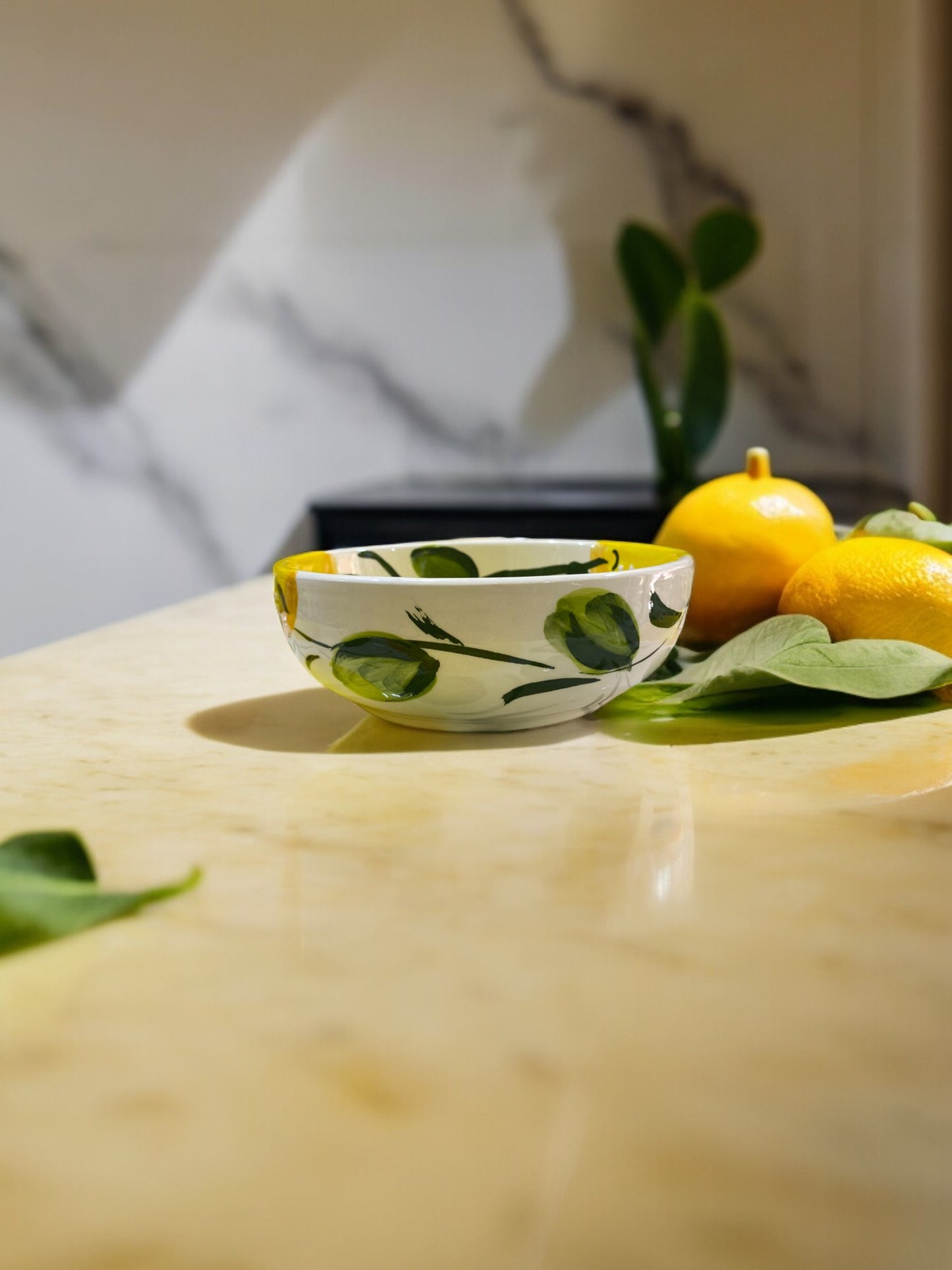 Petite Coupelle Apéritif en Céramique Artisanale - Motifs Citrons