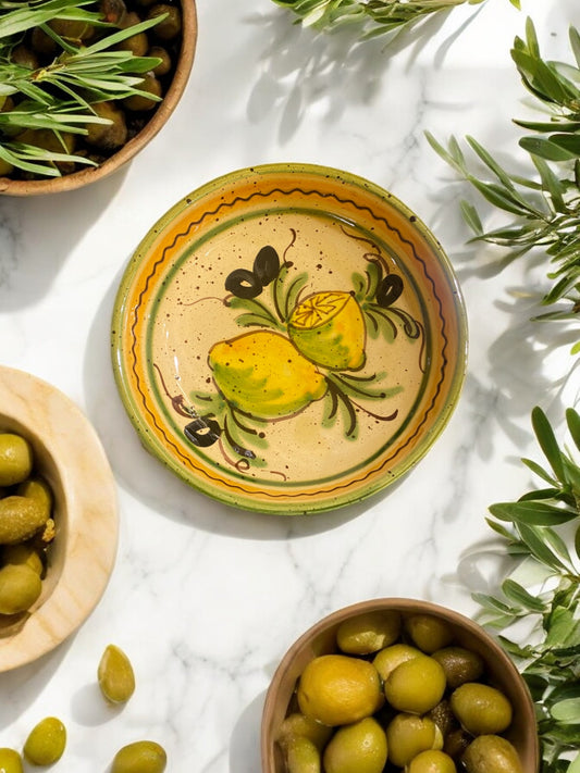 Petite Coupelle Apéritif en Céramique Artisanale - Motif Citron Provençal
