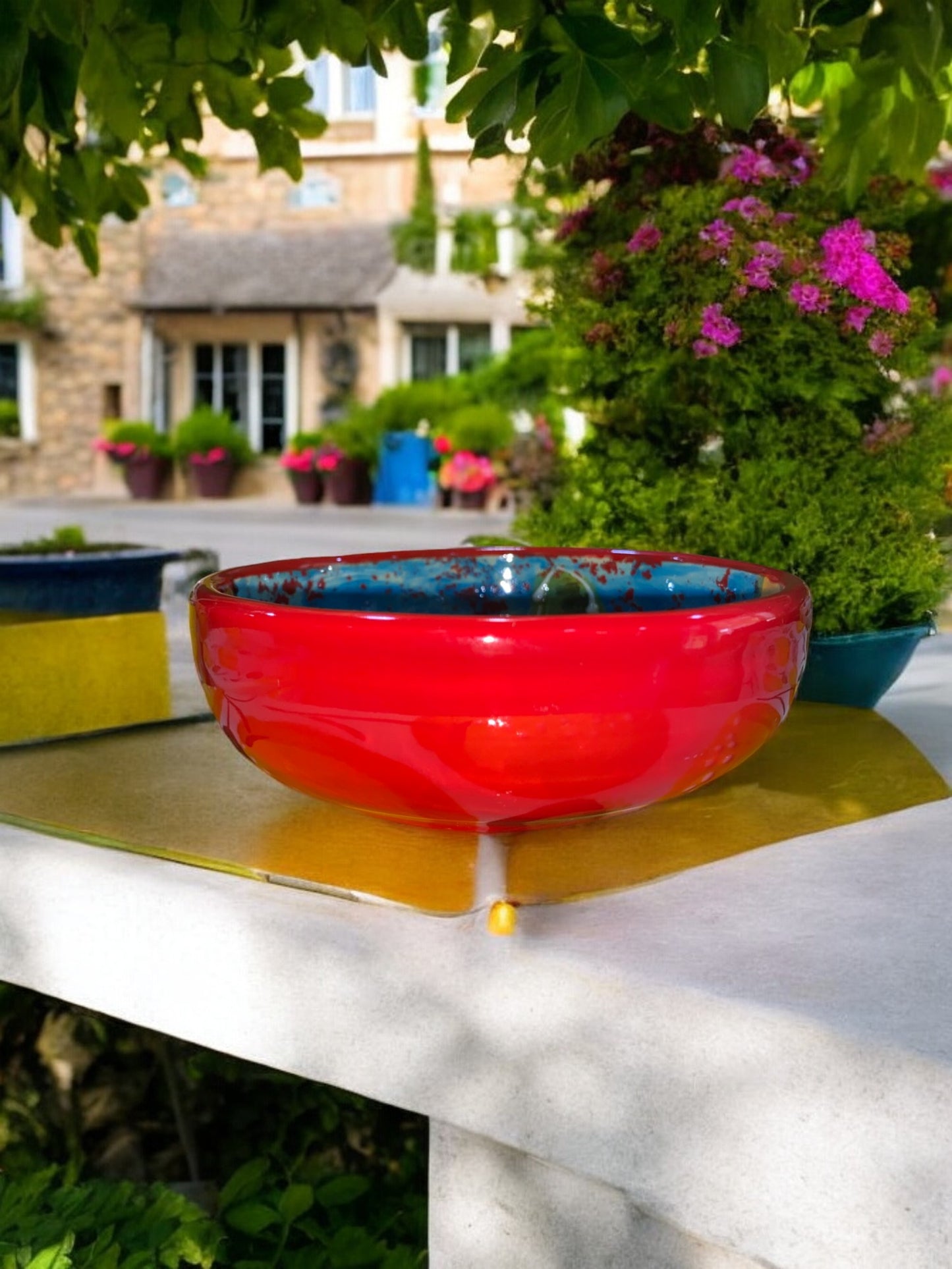 Petite Coupelle Apéritif en Céramique Artisanale - Motif Village Provençal