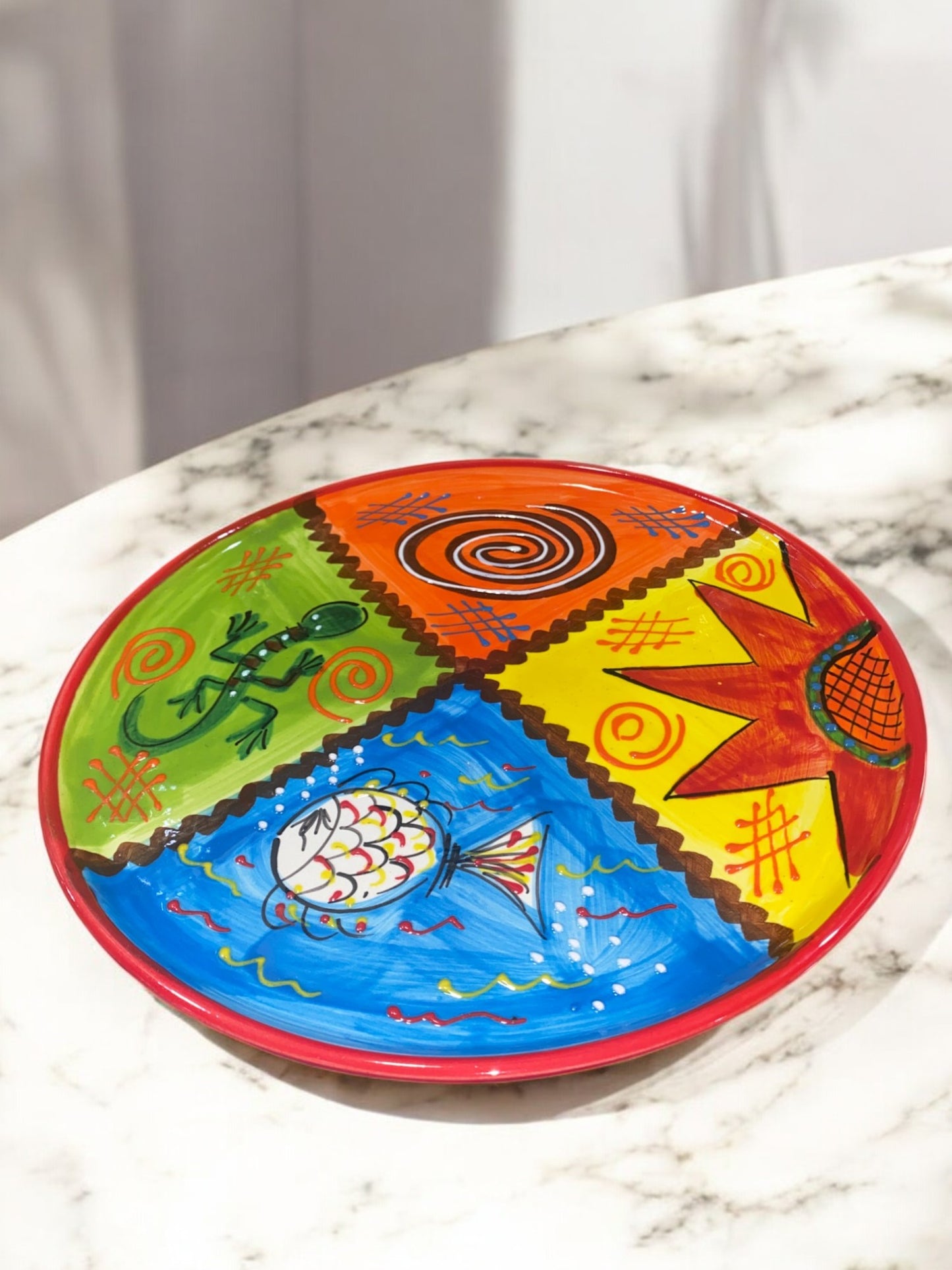 Handmade Ceramic Pie Dish - Verano Pattern