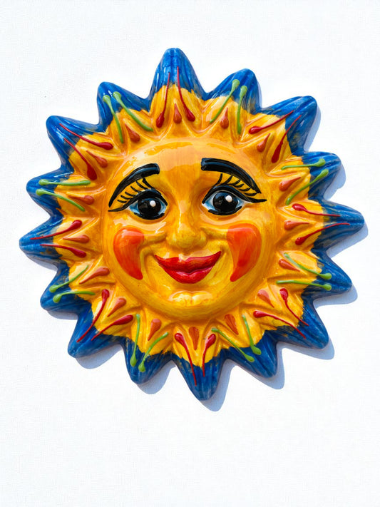 Petit Soleil Coloré en Céramique Artisanale